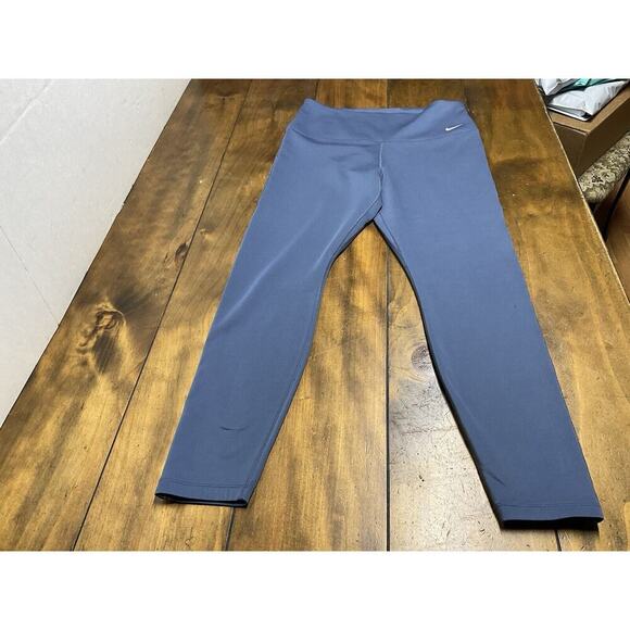 Nike One Women's Therma-FIT Diffused Blue HW 7/8 Leggings (FB5703-491) Large - Picture 1 of 10